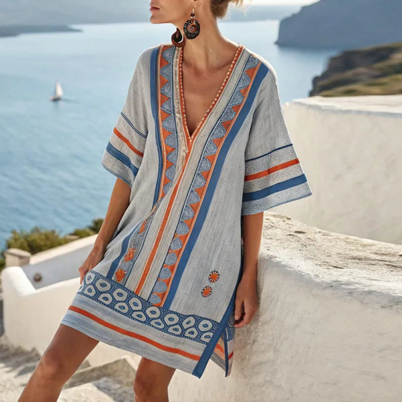 Gren - Abito Maxi Fluttuante per Tutte le Occasioni