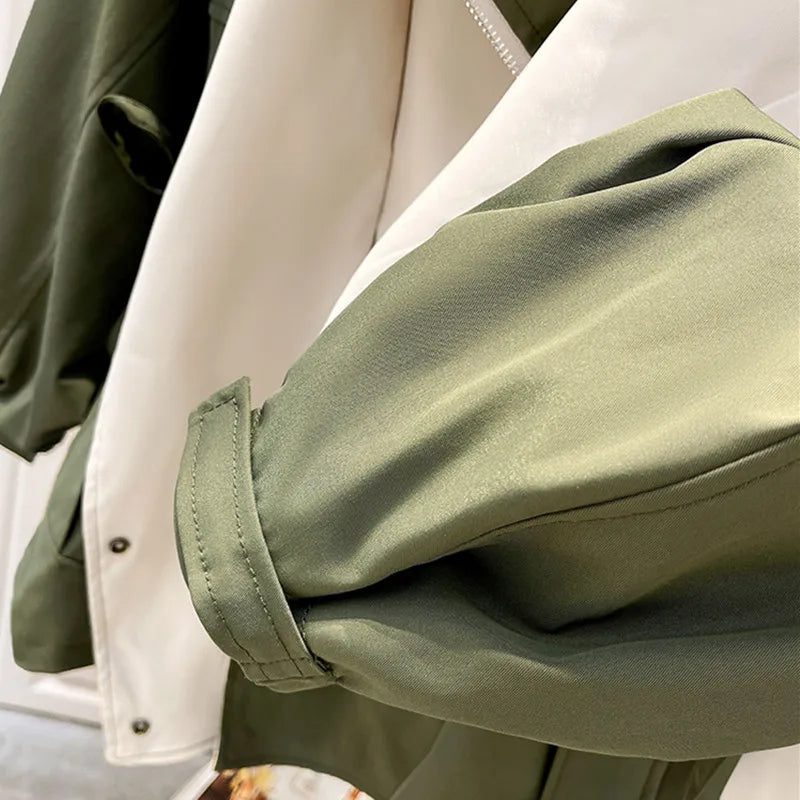 CHAQUETA VALENTINA ROCHE LAYERED SAGE COAT