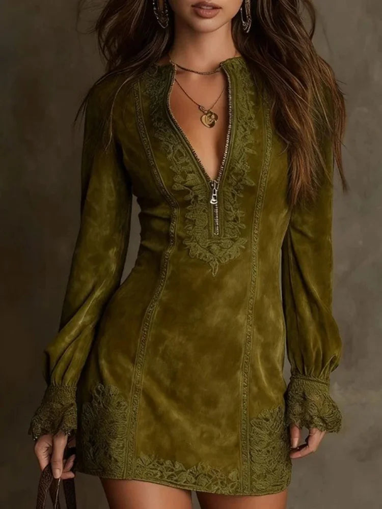 VESTIDO VALENTINA ROCHE SUEDE VELIA