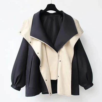 CHAQUETA VALENTINA ROCHE LAYERED SAGE COAT