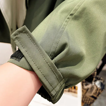CHAQUETA VALENTINA ROCHE LAYERED SAGE COAT
