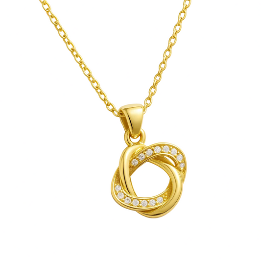 COLLAR VALENTINA ROCHE NUDO ETERNO CON CIRCONITAS