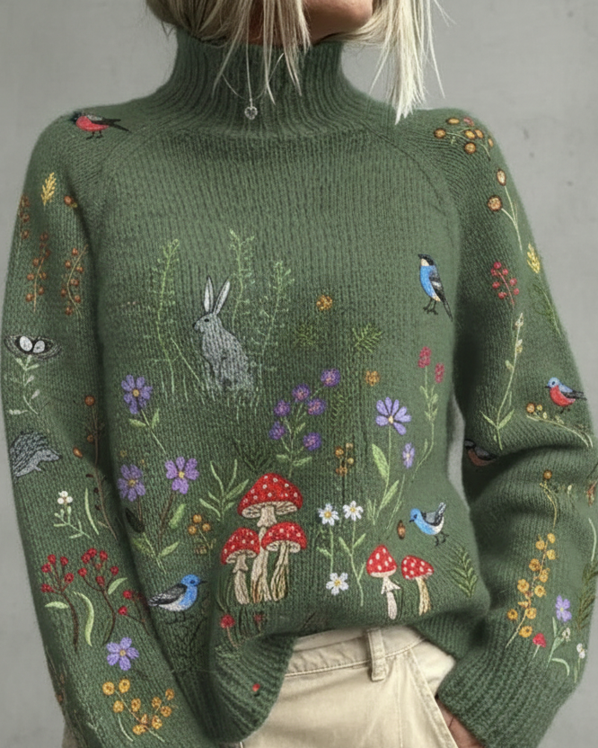 JERSEY DE PUNTO ESTAMPADO NATURALEZA