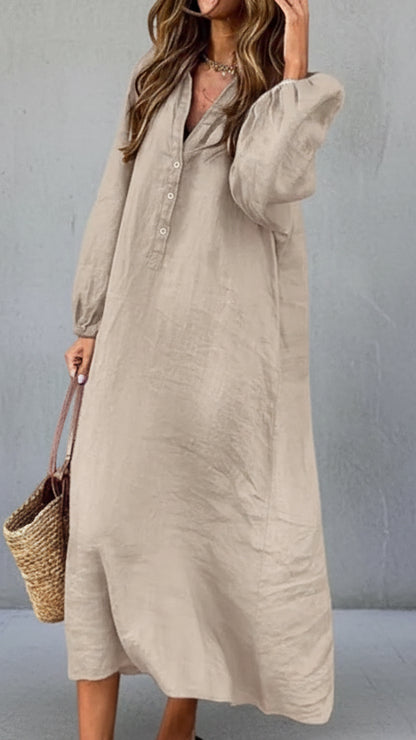 VESTIDO LARGO NATURAL