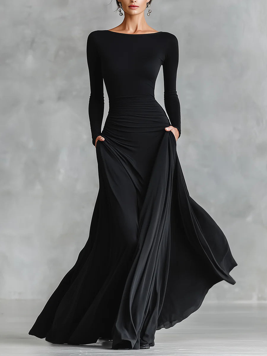VESTIDO NOIR ÉLITE MAXI
