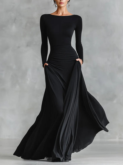 VESTIDO NOIR ÉLITE MAXI