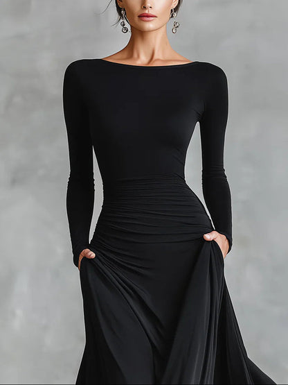 VESTIDO NOIR ÉLITE MAXI