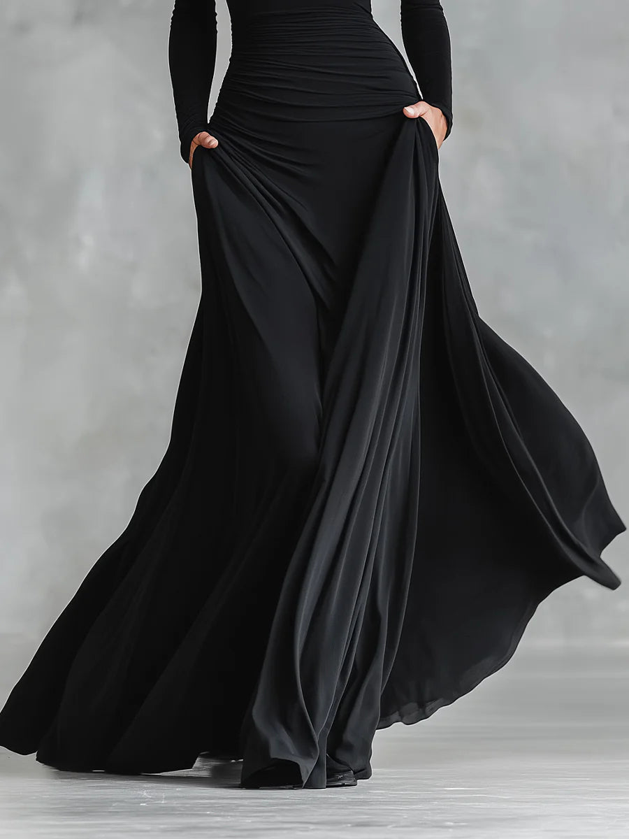 VESTIDO NOIR ÉLITE MAXI