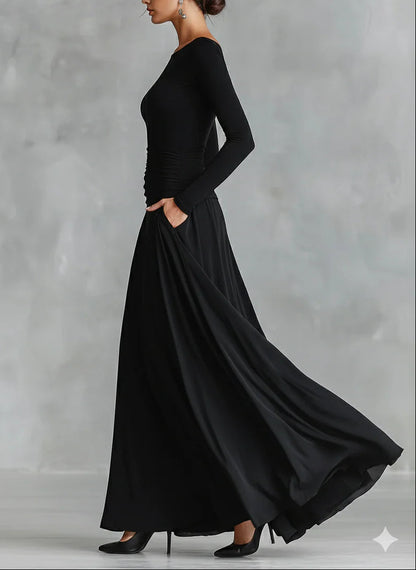 VESTIDO NOIR ÉLITE MAXI