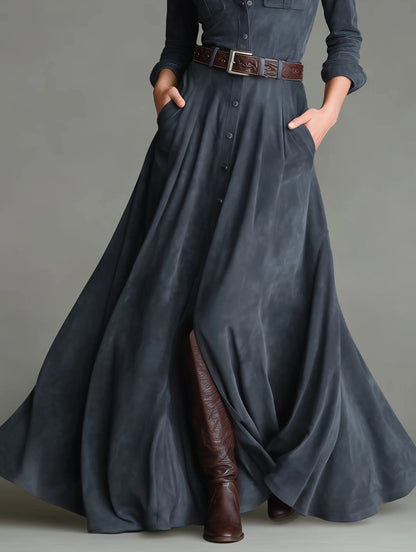 VESTIDO SIENNA GRAPHITE MAXI