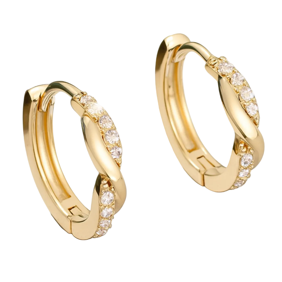 PENDIENTES VALENTINA ROCHE ARO DORADO CON CIRCONITAS