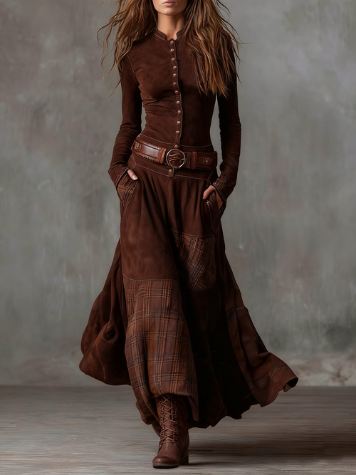 YVETTE - VESTIDO MAXI FLUIDO DE INSPIRACIÓN VINTAGE