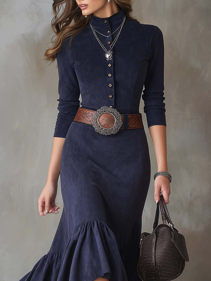 VESTIDO MONTEREY INDIGO MIDI