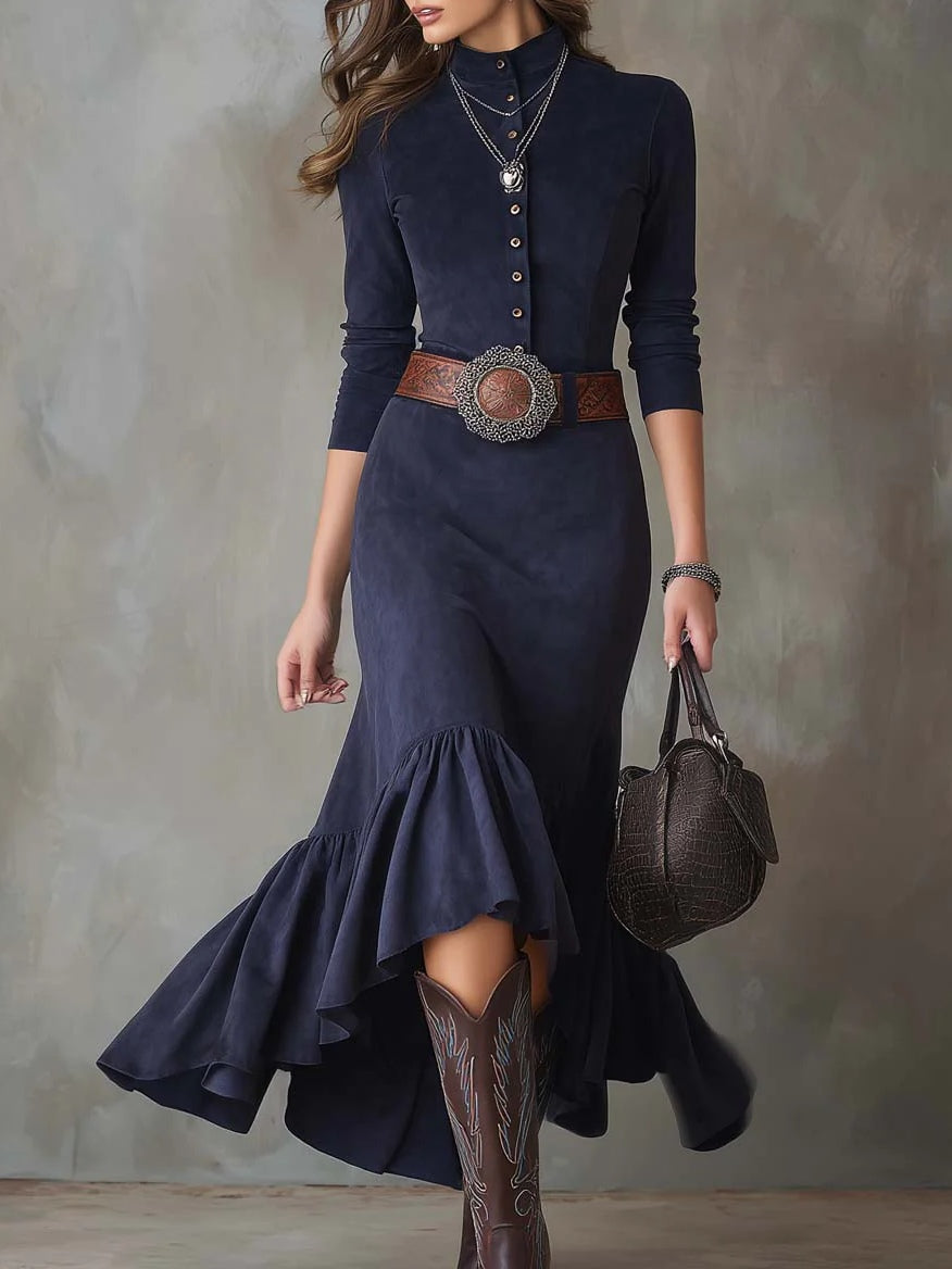 VESTIDO MONTEREY INDIGO MIDI