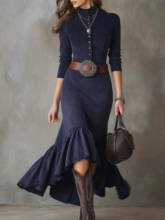 VESTIDO MONTEREY INDIGO MIDI