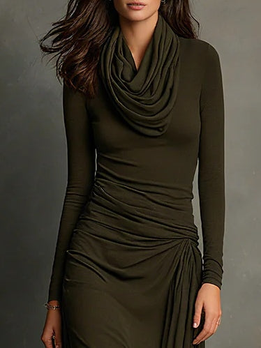 VESTIDO ELARA OLIVE MAXI
