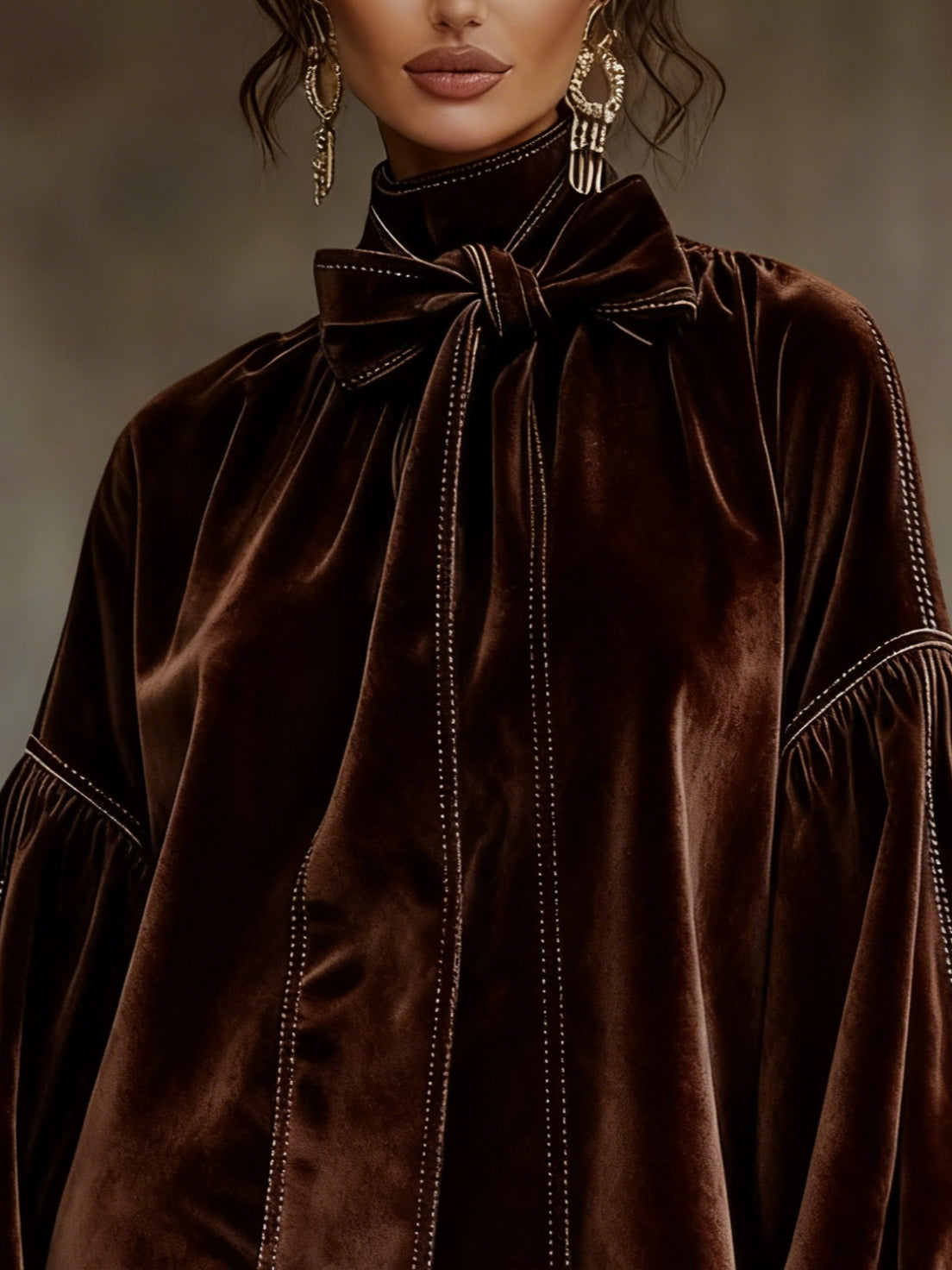 VESTIDO VELARIA CHOCOLATE MINI