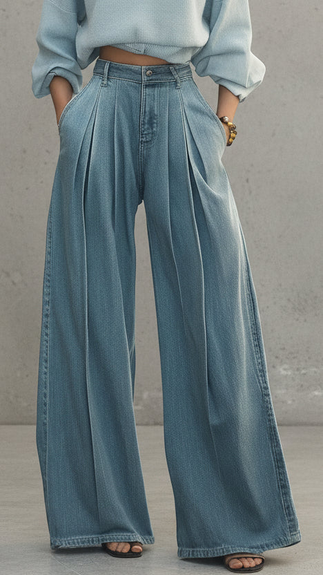 PANTALÓN VALENTINA ROCHE AZUR FLUIDE