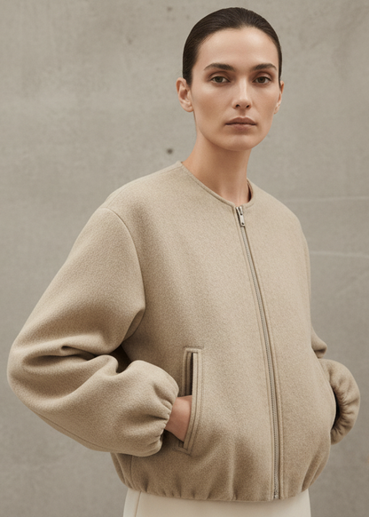 CHAQUETA BOMBER PREMIUM MINIMALISTA Y ESTRUCTURADA