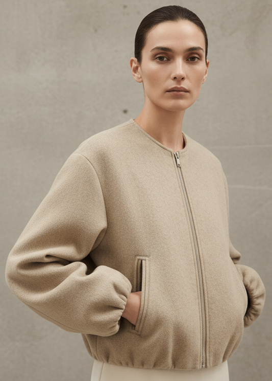 CHAQUETA BOMBER PREMIUM MINIMALISTA Y ESTRUCTURADA