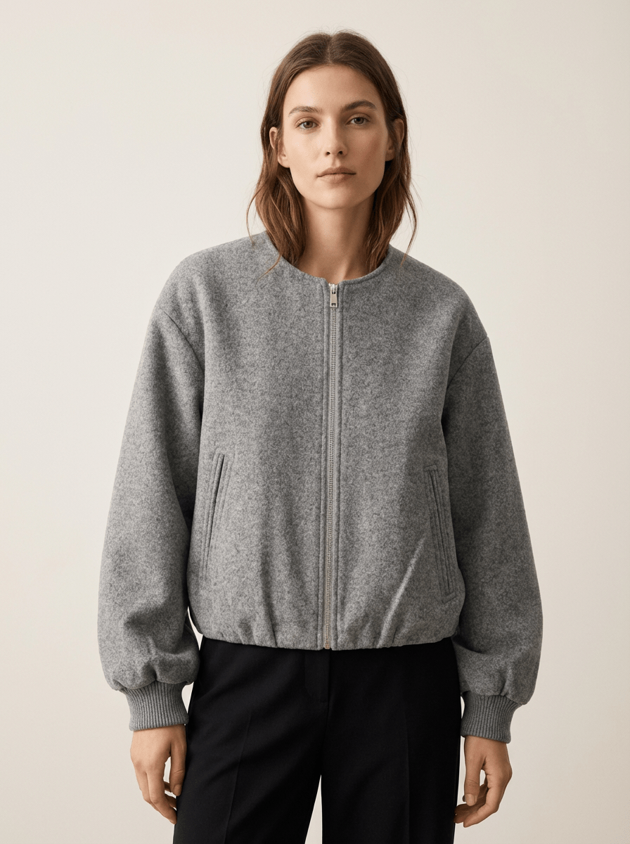 CHAQUETA BOMBER PREMIUM MINIMALISTA Y ESTRUCTURADA