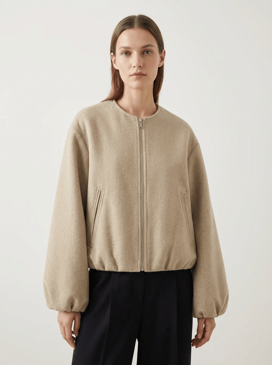 CHAQUETA BOMBER PREMIUM MINIMALISTA Y ESTRUCTURADA