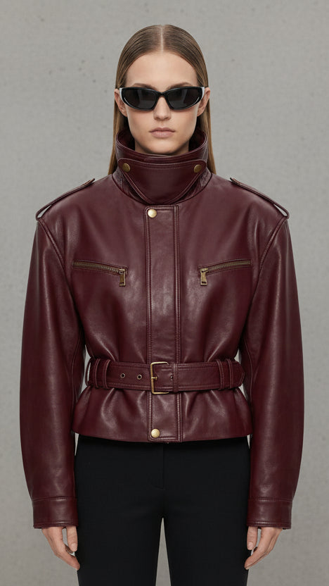 CHAQUETA BURGUNDY PREMIUM ESTILO URBANO