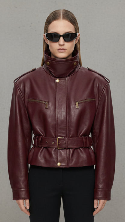 CHAQUETA BURGUNDY PREMIUM ESTILO URBANO