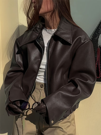 CHAQUETA VALENTINA ROCHE DE CUERO VEGANO ELEGANTE