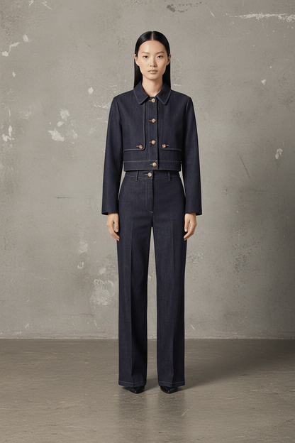 TOP PREMIUM CONJUNTO DENIM ESTRUCTURADO