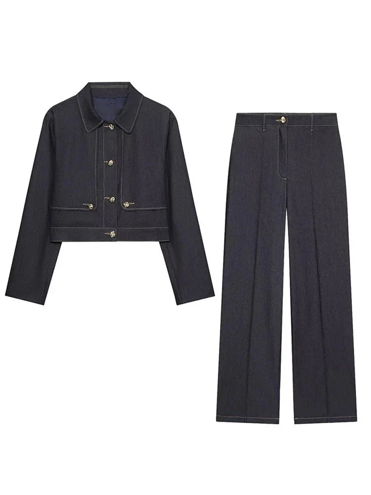 TOP PREMIUM CONJUNTO DENIM ESTRUCTURADO