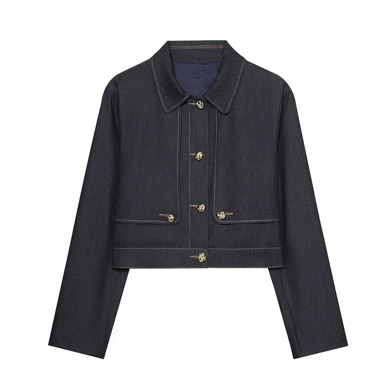 TOP PREMIUM CONJUNTO DENIM ESTRUCTURADO