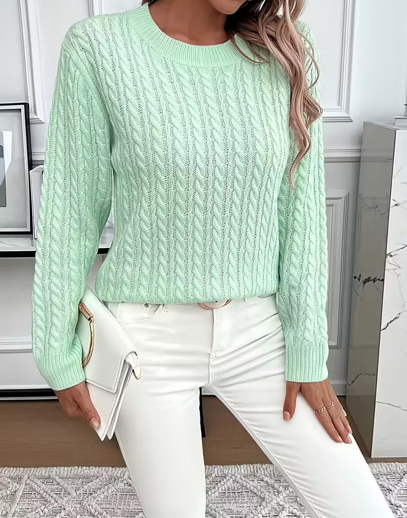 JERSEY DE PUNTO SUAVE CON CUELLO REDONDO