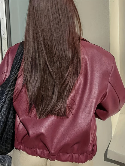 CHAQUETA VALENTINA ROCHE DE CUERO VEGANO ELEGANTE