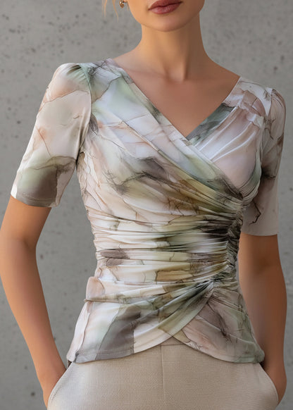 BLUSA VALENTINA ROCHE AQUARELLE DRAPÉ