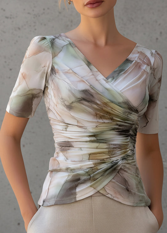 BLUSA VALENTINA ROCHE AQUARELLE DRAPÉ