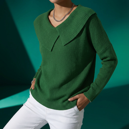 JERSEY LAUREN - PUNTO SUAVE CON CUELLO ELEGANTE