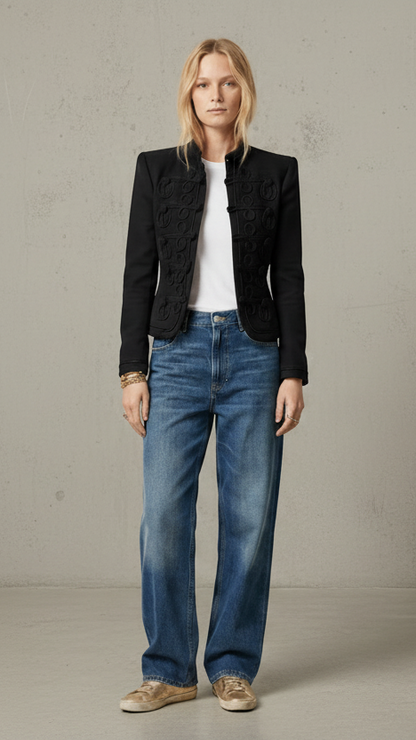 TOP PREMIUM BLAZER ESTRUCTURADO CUELLO COREANO