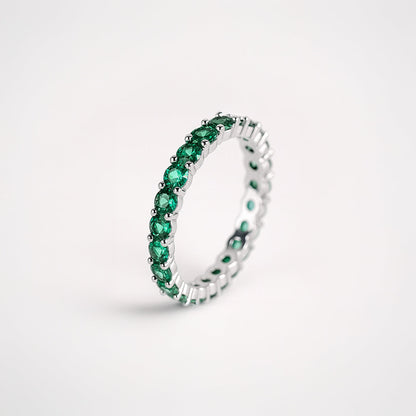 ANILLO VALENTINA ROCHE ETERNITY VERDE CON CIRCONITAS