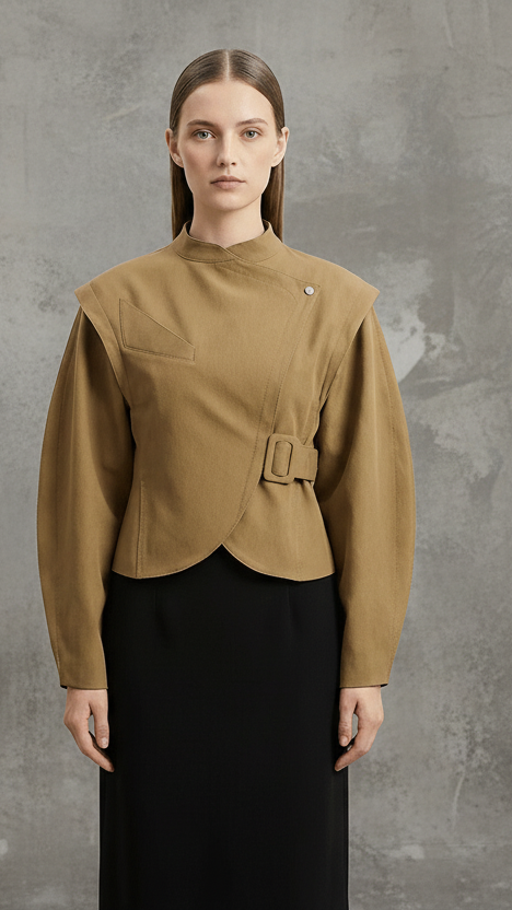 TOP PREMIUM CHAQUETA ARQUITECTÓNICA CON CINTURÓN