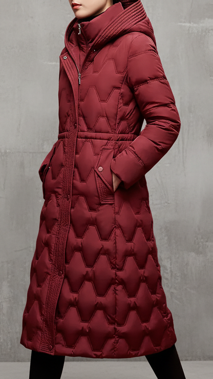 ABRIGO JERMYN - PLUMAS NATURALES CON DISEÑO LARGO ELEGANTE