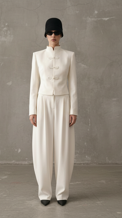 TOP PREMIUM CHAQUETA MANDARÍN ELEGANTE