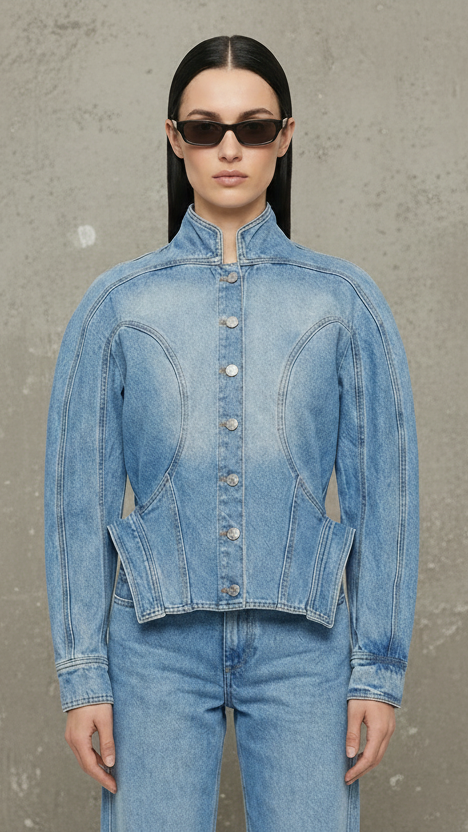 TOP PREMIUM CHAQUETA DENIM ESTRUCTURADA