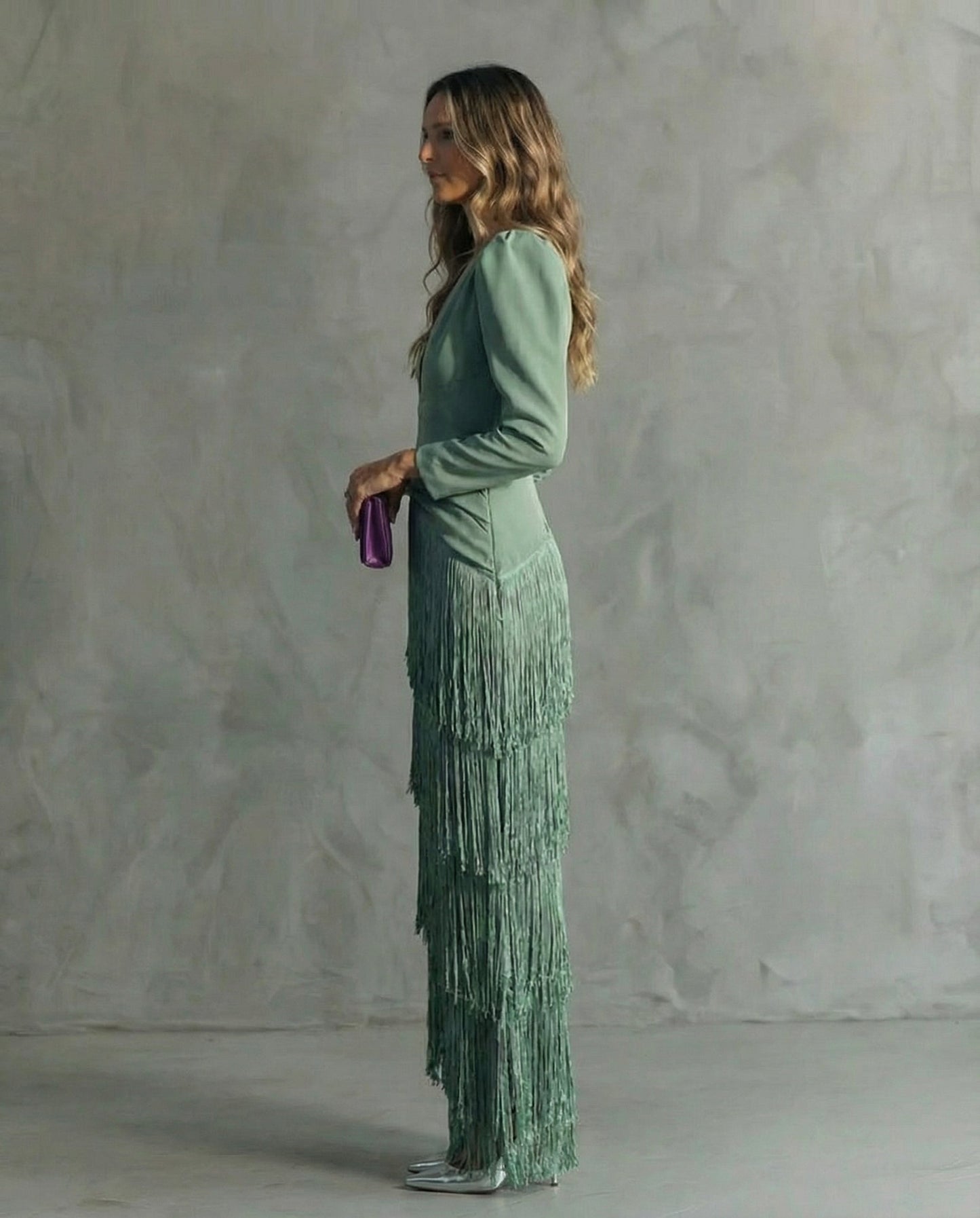 VESTIDO FLECOS ELEGANCIA