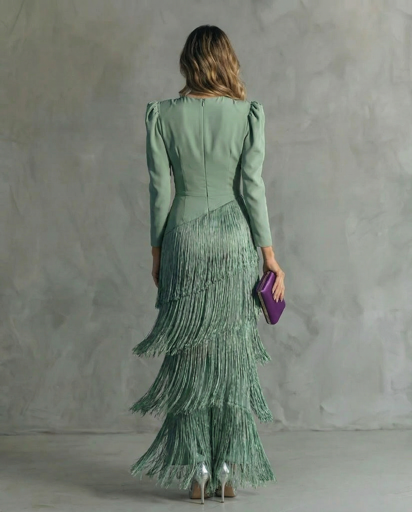 VESTIDO FLECOS ELEGANCIA