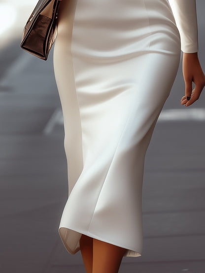 VESTIDO MIDI VALENTINA ROCHE SASTRERO ELEGANTE