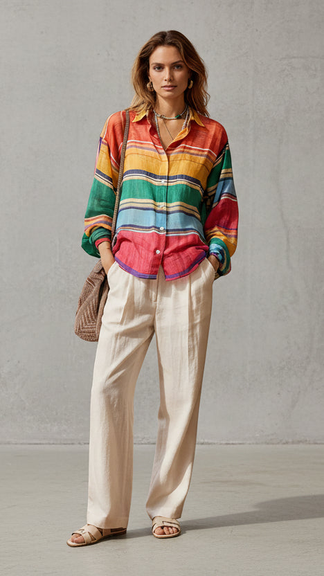 CAMISA VALENTINA ROCHE ESTAMPADA MULTICOLOR