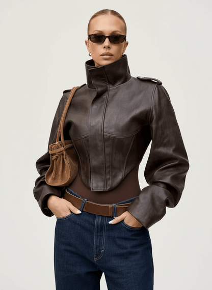 CHAQUETA STUDIO LEATHER PREMIUM SLIM