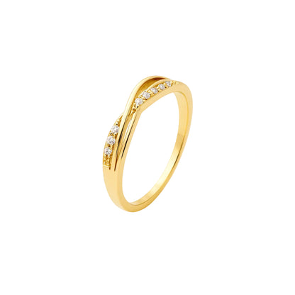 ANILLO VALENTINA ROCHE DORADO FINO CON CIRCONITAS LATERALES