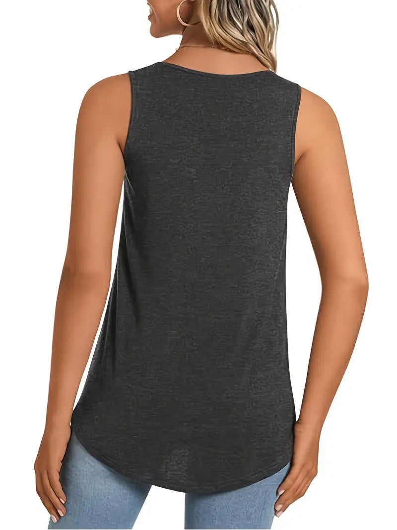 CAMISETA FLUIDA SIN MANGAS PARA MUJER